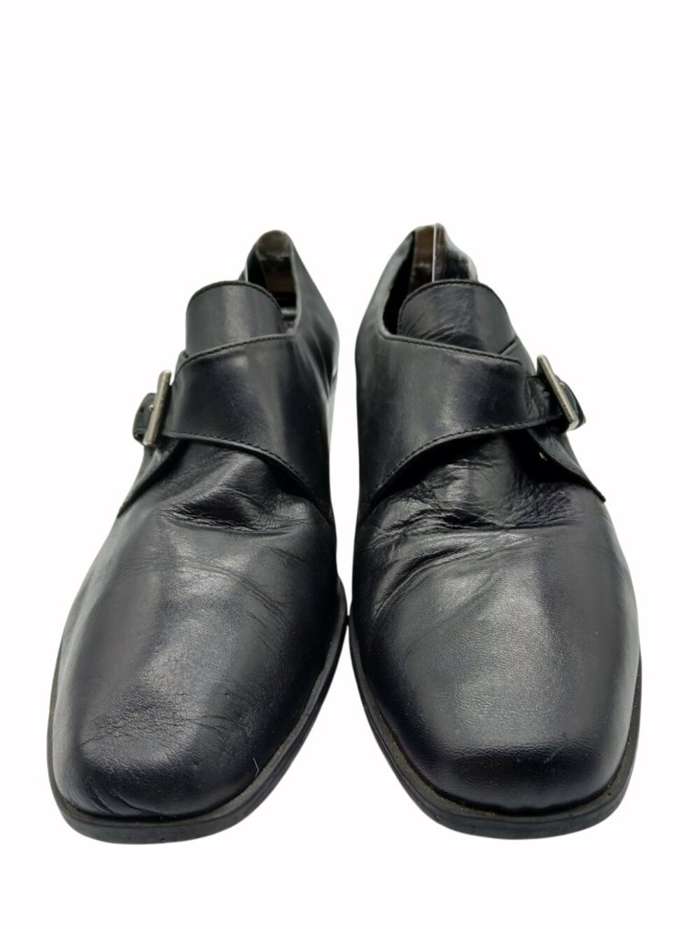 Vintage Hunt Club Womens Black Monk Strap Heels Shoes Size 10.5 Chunky JC Penney - Picture 4 of 16